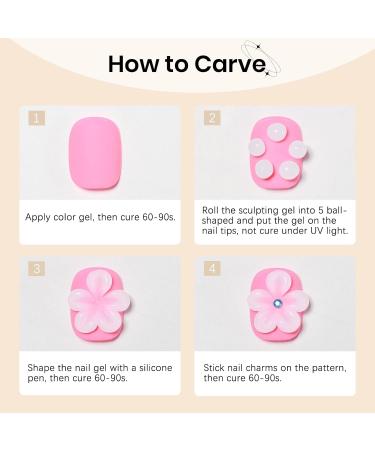  SUPWEE 3D Nail Art Gel for nails multifunctional non-sticky strong with silicone mold silicone pen white transparent sculpting 3D modeling DIY salon 15g - Buy Online on GoSupps.com