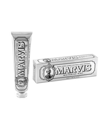 Marvis Whitening Toothpaste Mint 85ml Promotes the Natural Whitening of the Teeth Plaque Removal Toothpaste Long-Lasting Freshness 85 ml (Pack of 1) Single