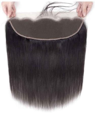 Frontal 13x4 Lace Straight HD Lace Frontal Transparent Lace Closure Human Hair Frontal Closure Pre Plucked with Natural Hairline Ear to Ear Natural Color Brazilian Hair for Women 14 Inch 14 Inch 13x4 Lace Closure - Buy Online on GoSupps.com