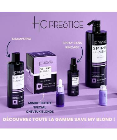  HC PRESTIGE Professional Sulfate Free Shampoo - Natural Hair Care with Macadamia Oil and Keratin - Made in France - 96% Natural (300ml Blonde Hair Shampoo) - Buy Online on GoSupps.com