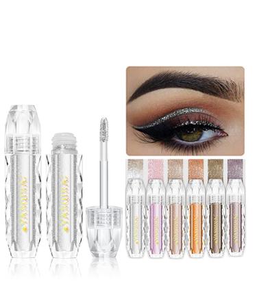 GL-Turelifes Liquid Glitter Eyeshadow Shiny Diamond Eyeliner Pen - Silver - Buy Online on GoSupps.com