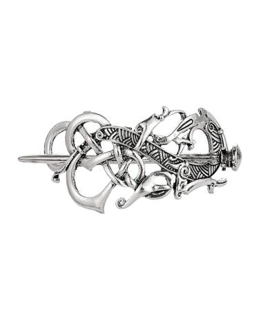 FRCOLOR Celtic Knot Hair Clip - Silver Retro Viking Hairpin for Women & Girls | Stylish Hair Accessories - Buy Online on GoSupps.com