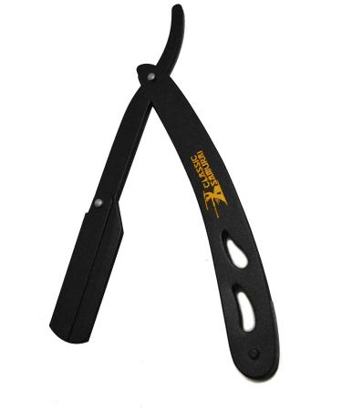 CS-102 Stainless Steel Shavette Razor | Professional Matte Black Cut Throat Razor with 100 Lord Blades | Best International Shipping - Buy Online on GoSupps.com