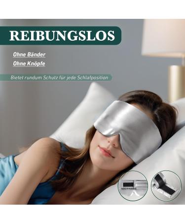 Joyhabit Silk Sleep Mask - Adjustable Extra Large Eye Mask for Men & Women | Cloud Curve Design | Silver Gray | Perfect for Night Sleep & Breaks - Buy Online on GoSupps.com