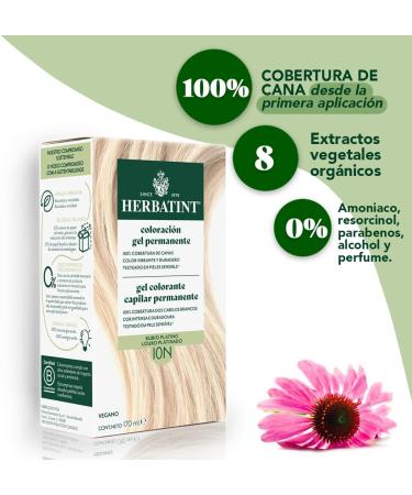  Herbatint Herbatint Gel Hair Color 10N Platinum Blonde 170ml ammonia-free optimal gray coverage with 8 organic extracts ideal for sensitive skin - Buy Online on GoSupps.com