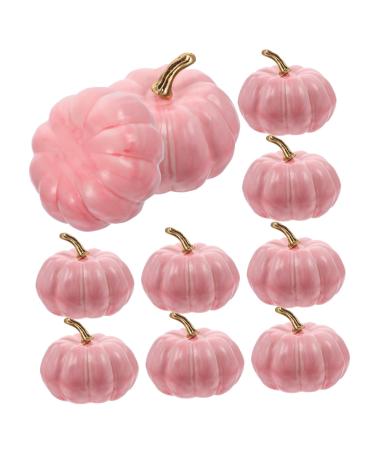 Veemoon Foams Pumpkin 10pcs decor artificial pumpkins pumpkin prop pumpkin ornament fake pumpkin halloween Foam Halloween Pumpkin Decor