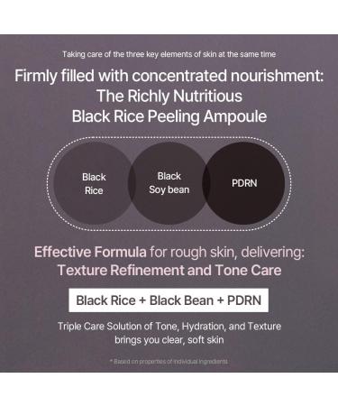 mixsoon Black Rice Peeling Ampoule s rum exfoliant et hydratant doux l extrait de riz noir au complexe de soja et au PDRN d origine v g tale pour une peau lisse et clatante (100 ml) - Buy Online on GoSupps.com