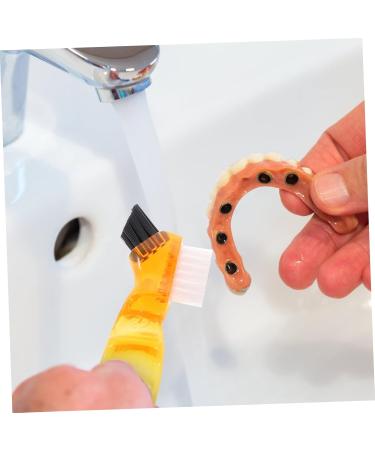 Magiclulu 4-Piece Prosthetic Toothbrush Set - Double Head Mini Oral Care Tool for Practical Cleaning & Portability - Buy Online on GoSupps.com