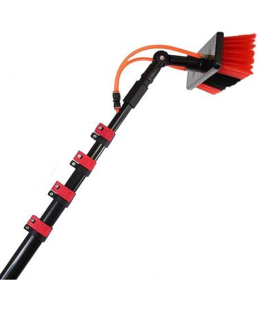 Window Cleaning Pole Water Fed Telescopic Brush Extension Rod Cleaning Equipment For Photovoltaic Panel Cleaning Trucks Windows (Color : 18ft/5.4m) (30ft/9m)