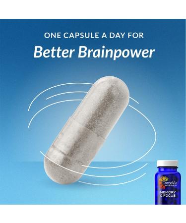 CocoaVia Memory & Focus Brain Supplement - Cocoa Flavanol Blend with Lutein & Caffeine for Cognitive Function - Vegan 30 Capsules - Buy Online on GoSupps.com