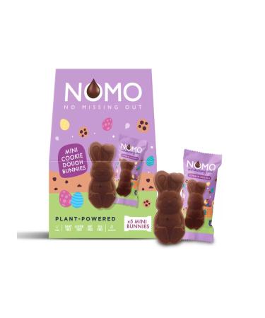 Nomo Mini Chocolate Cookie Dough Bunnies Gift Pack - 5 x 53g - Vegan and Free From Dairy Gluten Eggs & Nuts