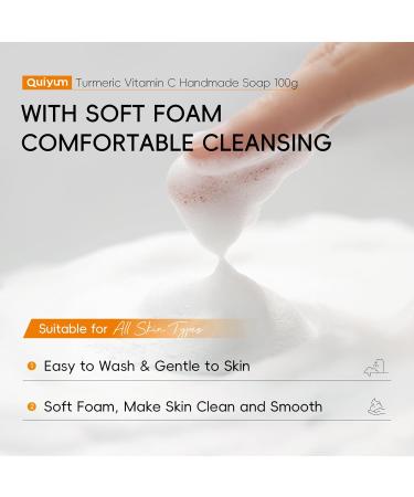 Savon Curcuma et Vitamine C Lot de 3 Nettoyant Visage et Corps Anti-Taches quilibrant et Purifiant Convient Tous Types de Peau 1 unit (Lot de 3) - Buy Online on GoSupps.com