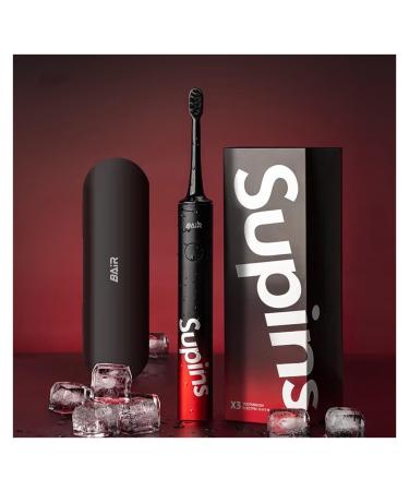 BAIR X3 Electric Toothbrush Adult Rechargeable Smart Sonic Couple Set Fully Automatic Toothbrush Men Female Students Party Men Gift Girlfriend Cool Black Joint Model (32-33 34-35 36-37 38-39