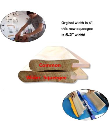 TIANIUSEEN 18 Wooden Screen Printing Squeegee - 65 Durometer Rubber Blade, Lumber Handle - Buy Online on GoSupps.com