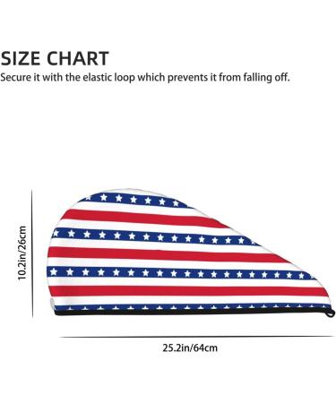 American Patriotic Hair Towel Wrap - Quick Drying Turban for Effortless Hair Care - Buy Online on GoSupps.com