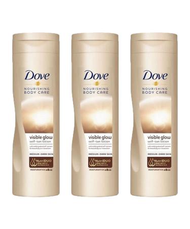 3 x Dove Nourishing Body Care Self-Tanning Lotion 250 ml Each Black