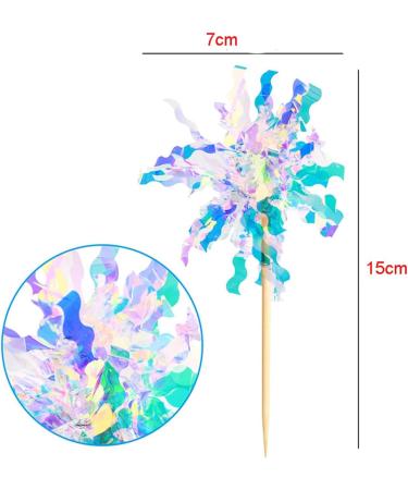 50Pcs Firework Cupcake Toppers Cocktail Food Fruit Toothpick Holiday Cake Decoration Cake Toppers Picks for Christmas Party Birthday Wedding Cake Decoration Party Favors Supplies Random Color - Buy Online on GoSupps.com