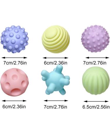 Eastuy Baby Sensorgelen | 6-Piece Structured Multi-Ball Set for Toddlers | Perfect Preschool Gift for Developing Intelligence & Touch - Buy Online on GoSupps.com