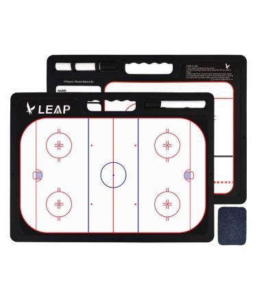 LEAP Coach Board Premium Tactical Clipboard Two Sides with Full & Half Court Dry Erase Marker Board for Basketball, Baseball, Soccer, Football, Hockey Ice Hockey