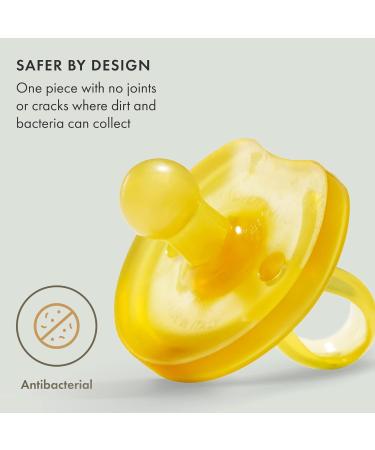 Natursutten Pacifier 6-12 Months - Natural Rubber Eco-Friendly BPA-Free Baby Pacifier - Made in Italy - 2 Pack - Buy Online on GoSupps.com