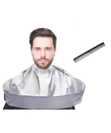 Hair Cutting Cape Professional Salon Barber Cape Foldable Haircut Cloak Hairdressing Umbrella Apron Kit for Adult Men and Women Silver Gray