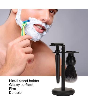 Bart Shaving Stand Holder & 3-Part Beard Care Set for Men | Black Safety Trimming Brush - Buy Online on GoSupps.com
