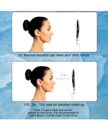 MGLIMZ 1X 15X Magnifying Makeup Mirror | Compact Double-Sided Folding Hand Mirror | Travel & Desk Vanity Mirror - Buy Online on GoSupps.com