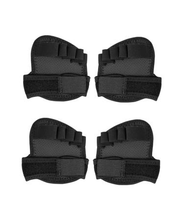 Gatuida Scrunchies Black Elastic Fabric 2 Pairs Dance Yoga Mat Women's Dance Supplies Non-Slip Sbr Blackl Blaclight