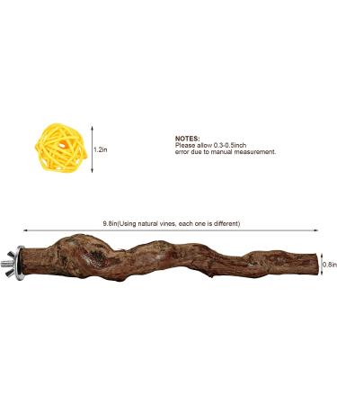 Natural Grapevine Bird Perch Stand for Parrot Cage - Style 1 | Parrot Accessories - Buy Online on GoSupps.com