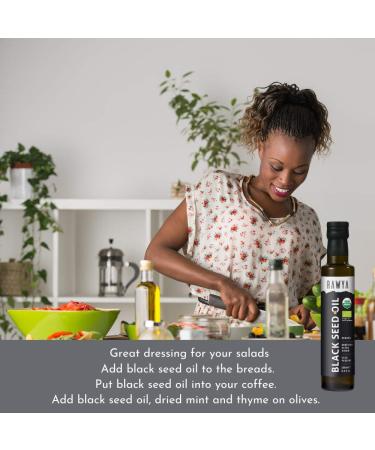RAWYA Black Seeds + Black Seed Oil - USDA Organic Certified, Cold Pressed, Nigella Sativa, Cumin Seed Oil, Kalonji, Premium Quality, High Thymoquinone, Pure & Natural, 8.4 Oz + 16 Oz Seeds - Buy Online on GoSupps.com
