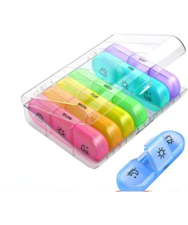 HEXEH Seven Days Pill Box - 21 Grid Portable Medicine Organizer for Travel & Daily Use - Buy Online on GoSupps.com