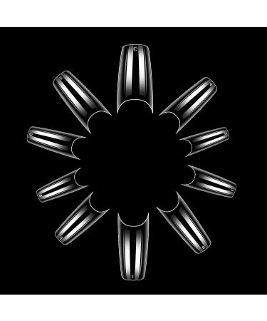 Makartt Half Cover French Nail Tips - 500 Clear Acrylic Fake Nails for Women - Medium Press On Nails - Soak Off False Nails - 10 Sizes for Nail Salons and DIY Nail Art - Buy Online on GoSupps.com