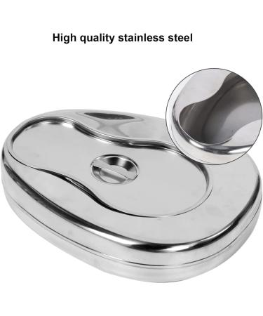 Stainless Steel Bed Pans with Lid Portable Toilets Bedpan Metal Potty Urinal for Bedridden Patients Elderly Men and Women - Buy Online on GoSupps.com