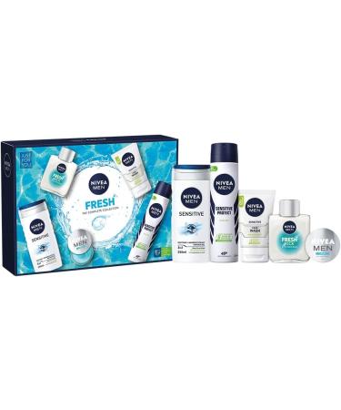 NIVEA MEN Fresh The Complete Collection Gift Set - 5pc Toiletry Set for Men - Buy Online on GoSupps.com