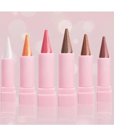  Generisch Set of 6 glitter eyeliners - Face makeup products - Waterproof eyeliner pencil - For girls and women - For dance weddings cosplay spectators brides students - Buy Online on GoSupps.com