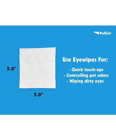 Petkin Kitty Eye Wipes - 40 Moist Wipes for Cats & Kittens - Gentle Eye Cleaning, Removes Dirt, Discharge & Tear Stains - Safe & Convenient Pet Wipes for Home or Travel - Buy Online on GoSupps.com