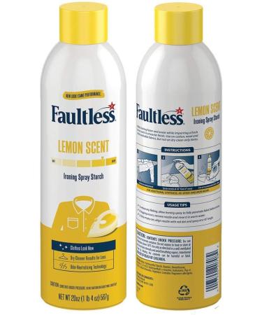 FAULTLESS Heavy Lemon Laundry Starch Spray - 20 oz Cans (Pack of 4) | Smooth Iron Glide, Even Spray, No Residue - Buy Online on GoSupps.com