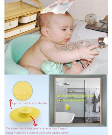Baby Hair Brush Set with Natural Goat Bristles and Silicone Massager - Ideal for Cradle Cap Treatment, Newborns, Toddlers - Perfect Baby Shower Gift - Buy Online on GoSupps.com