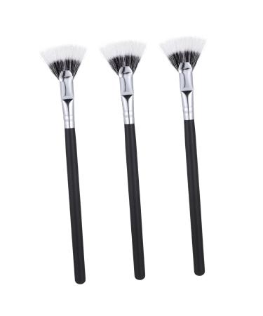 NOLITOY 3pcs Lash Fan Brushes Eyebrow Brushes Fan Shaped Mascara Brushes Eyebrow Brushes Eye Makeup Brushes