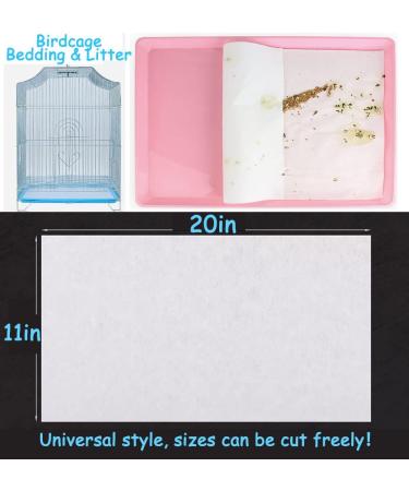 100PCS Bird Cage Liner Papers 11 20in Disposable Bamboo Charcoal Fibre Cage Paper Liners Precut Absorbent Cushion Pad Mat Accessories for Pet Bird Parrot 11x20 in - Buy Online on GoSupps.com