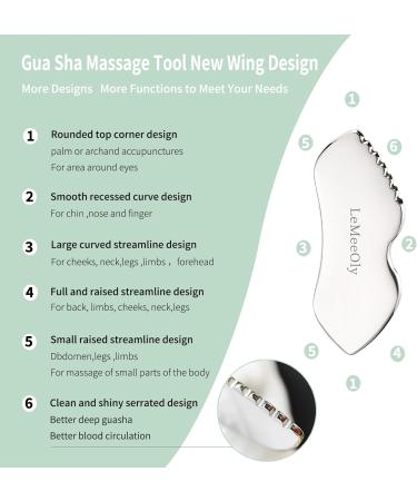 Face Roller Massager & Gua Sha Tools - Stainless Steel Facial Massage for Skin Care Reduce Puffiness & Wrinkles - Perfect Gift for Women - Buy Online on GoSupps.com