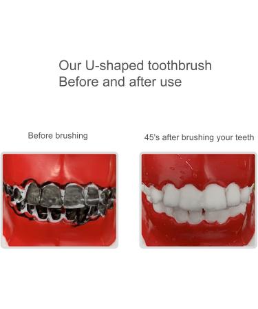 JENPECH Kids U-Shaped Toothbrush - Cartoon Bear Shape - Food Grade Soft Silicone Brush Head 360 Oral Teeth Cleaning Design for Toddlers and Children Pink - Buy Online on GoSupps.com