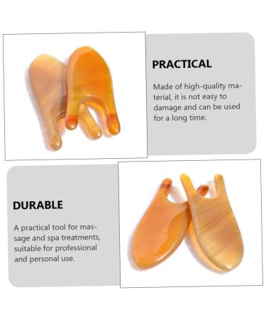 Nose Bridge Massage Board - Ox Horn Gua Sha Facial Tool | Spa & Cosmetic Scraping Board for Face | Natural Yellow Horn Massage Tools - Buy Online on GoSupps.com