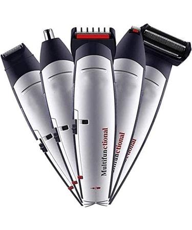 5-in-1 Men's Hair Clipper & Beard Trimmer Kit - Cordless Waterproof Grooming for Mustache Nose & Ear Hair - Buy Online on GoSupps.com