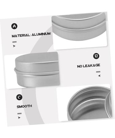 minkissy Box Powder Makeup Lip Gloss Containers Aluminum Cream Container Empty Aluminum Tins Travel Jar Storage Tank Storage Box Storage Jar Toiletries Tin Box medium As Shown - Buy Online on GoSupps.com