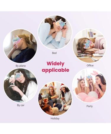 Eye Mask for Sleeping Ulife Mall Cute 3D Unicorn Soft Fluffy Plush Sleep Mask Sleeping Mask with Silk Back Novelty Blindfold Eyeshade Travel Eye Cover for Women Men Girls Kids - Rainbow A Rainbow_unicorn - Buy Online on GoSupps.com