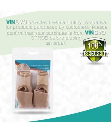 VINGVO Gel Bunion Corrector Toe Straightener - 1 Pair Set for Hallux Valgus Pain Relief - Silicone Separators & Pad - Fleshcolor - Buy Online on GoSupps.com