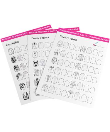 Nail Art Practice Book Beginner Manicure Training Drawing Cards Easy to Clean 12 Sheets Nail Art Practice Tools - Buy Online on GoSupps.com