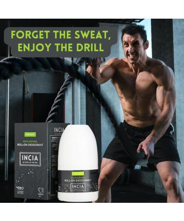 INCIA Natural Sensitive Roll-On Deodorant For Men 50ml - Buy Online on GoSupps.com
