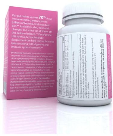 FLORAFEMME Ultimate Oral Probiotic Supplement - Supports Urinary Tract & Vaginal Health - Eliminates Odor, Balances pH & Restores Gut Flora - Women's Blend - Buy Online on GoSupps.com